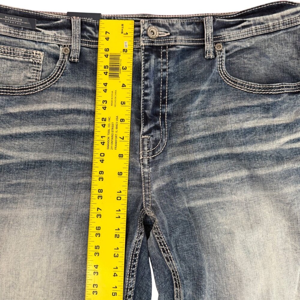BKE Tyler Jeans  - Men's 36x36 - Relaxed Fit Stretch - Grise Color - NWT - Picture 6 of 14